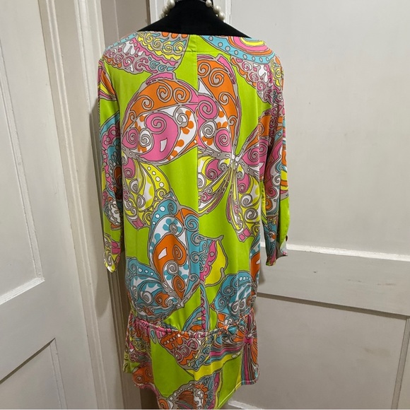 Trina Turk Vibrant Swirl Design Swim Cover Up / Dress - Picture 13 of 13